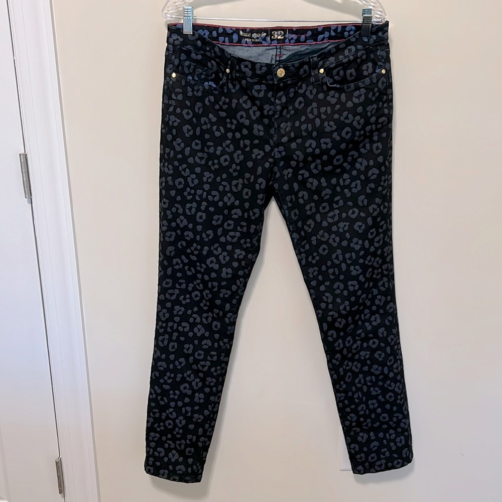 Kate Spade Women’s Broome Street Cheetah Patterned Jeans / Size 32 / Made in USA
